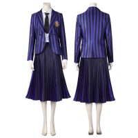 Wednesday 2 Costume The Addams Family Nevermore Academy Uniform Purple Cosplay Suit