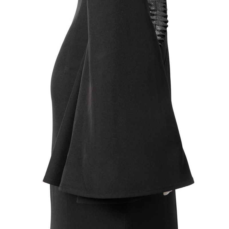 The Addams Family 2 Morticia Addams Costume Wednesday Cosplay Suit Black Dress
