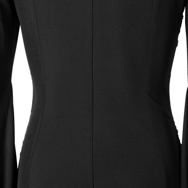 The Addams Family 2 Morticia Addams Costume Wednesday Cosplay Suit Black Dress