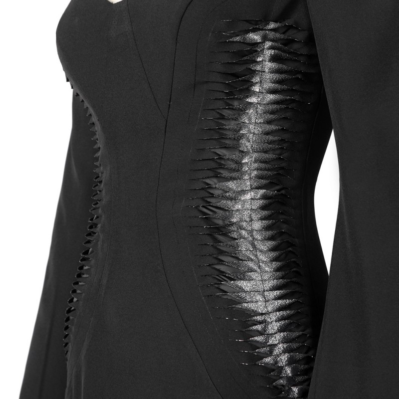 The Addams Family 2 Morticia Addams Costume Wednesday Cosplay Suit Black Dress