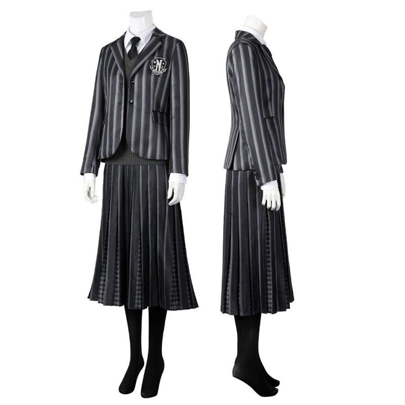 Addams Nevermore Academy Uniform Suit The Addams Family Wednesday Cosplay Costume