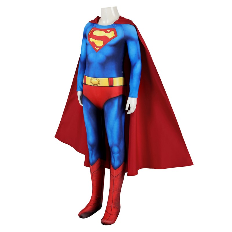 Kids Clark Kent 1978 Jumpsuit Printer Polyester Suit Christopher Reeve Cosplay Costume