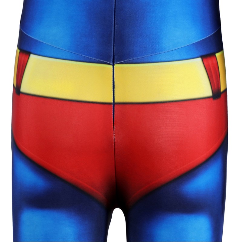 Kids Clark Kent 1978 Jumpsuit Printer Polyester Suit Christopher Reeve Cosplay Costume