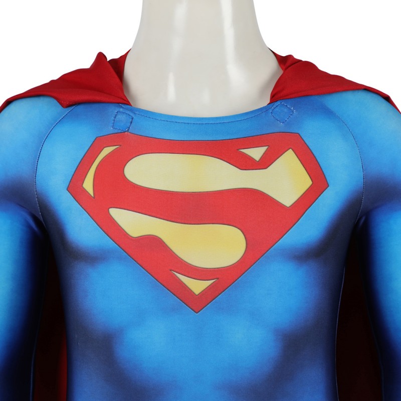 Kids Clark Kent 1978 Jumpsuit Printer Polyester Suit Christopher Reeve Cosplay Costume