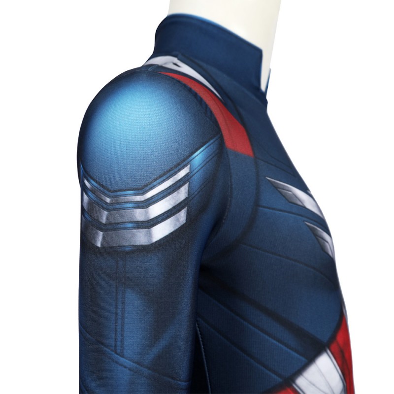 Kids Captain America 4 Brave New World Jumpsuit Printer Cosplay Costume Polyester Suit