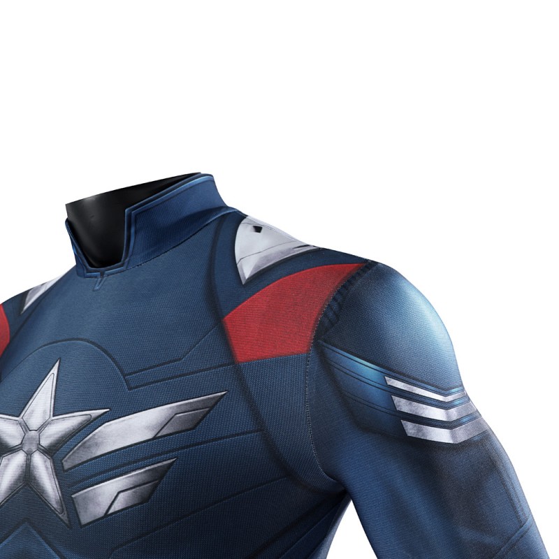 Captain America Brave New World Jumpsuit Falcon Sam Wilson Cosplay Costume Printed Suit