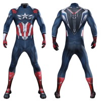 Captain America Brave New World Jumpsuit Falcon Sam Wilson Cosplay Costume Printed Suit