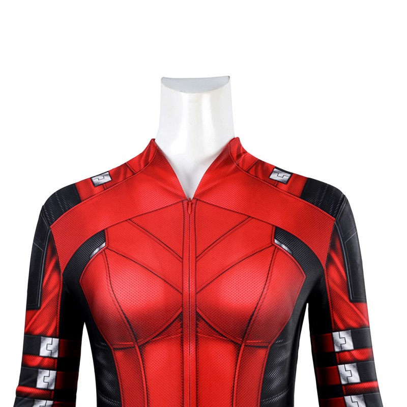 Lady Deadpool Jumpsuit Deadpool 3 Wolverine Cosplay Costume Red Suit with Accessories