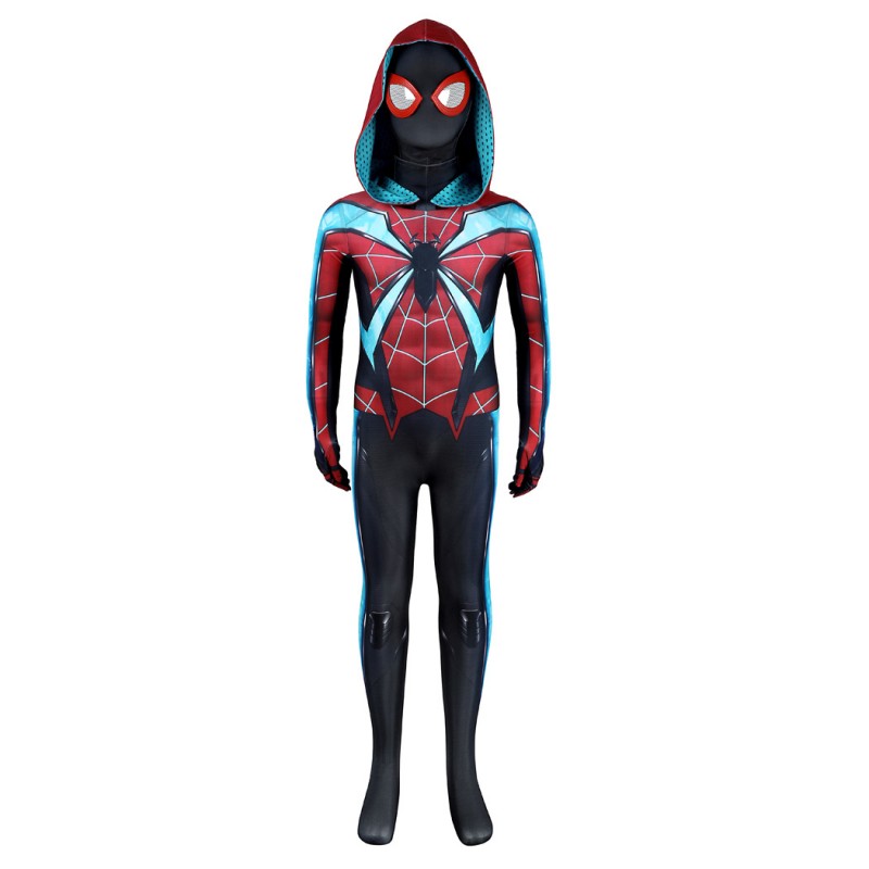 KIds Miles Morales Evolved Suit Spider-Man 2 Cosplay Costume