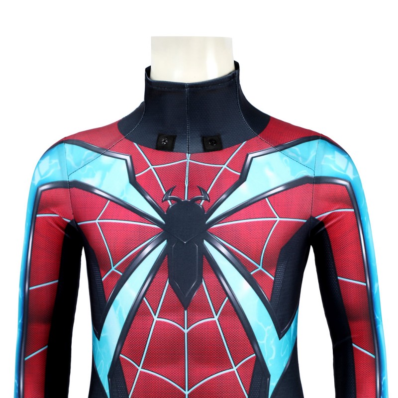 KIds Miles Morales Evolved Suit Spider-Man 2 Cosplay Costume