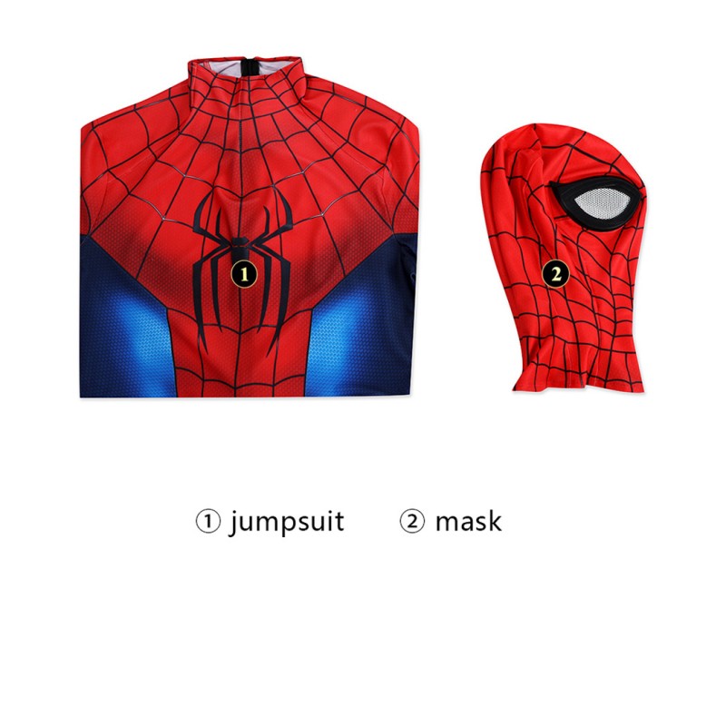 Spider-Man Brand New Day Jumpsuit Peter Parker Cosplay Costume Printed Suit