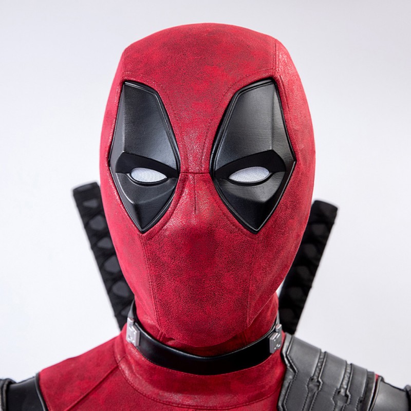Deadpool 2 Wade Wilson Cosplay Costume Male Red Halloween Suit Deluxe Version
