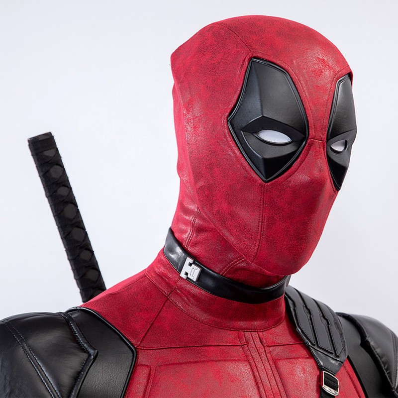 Deadpool 2 Wade Wilson Cosplay Costume Male Red Halloween Suit Deluxe Version