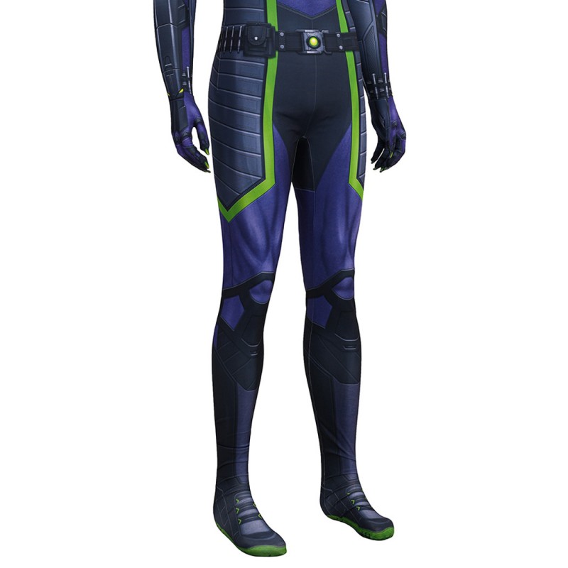 Purple Reign Suit Spider-Man 2 Miles Morales Cosplay Costume Male Printed Jumpsuit