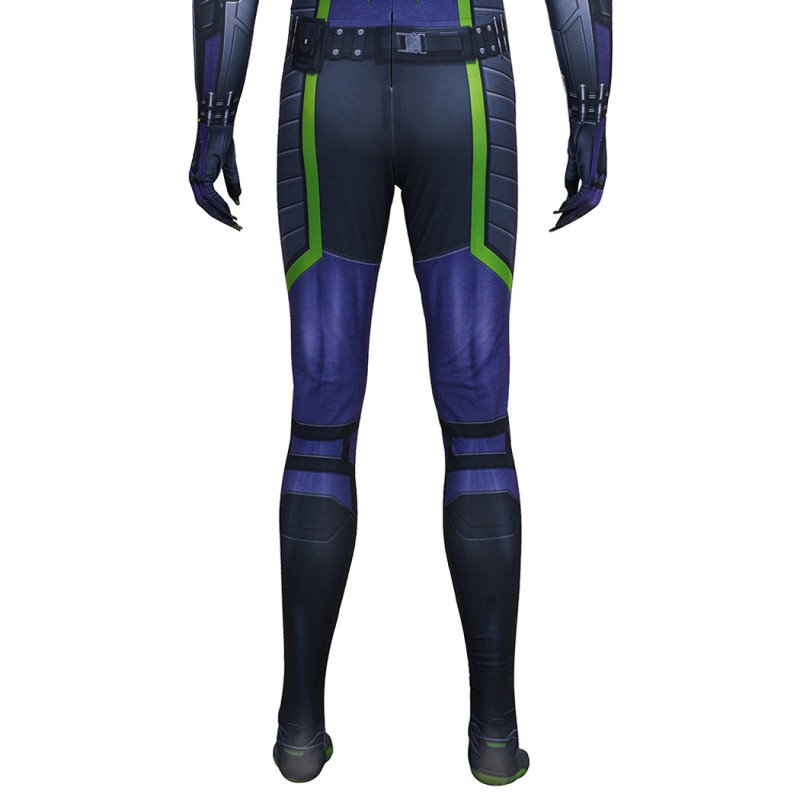 Purple Reign Suit Spider-Man 2 Miles Morales Cosplay Costume Male Printed Jumpsuit
