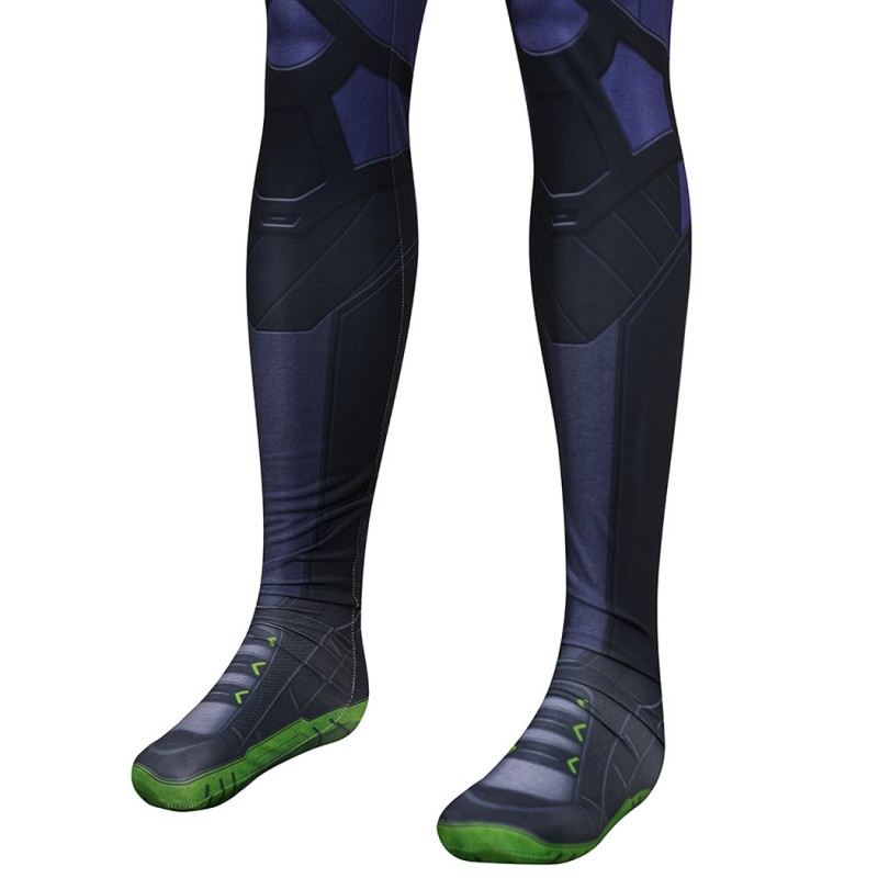 Purple Reign Suit Spider-Man 2 Miles Morales Cosplay Costume Male Printed Jumpsuit
