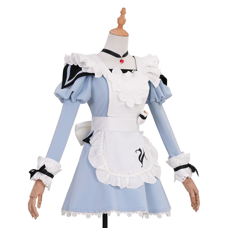 Final Fantasy XIV Blue Suit FF14 Cosplay Costume Women Dress Halloween Outfits
