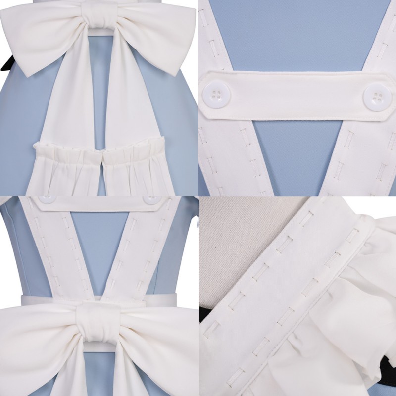 Final Fantasy XIV Blue Suit FF14 Cosplay Costume Women Dress Halloween Outfits