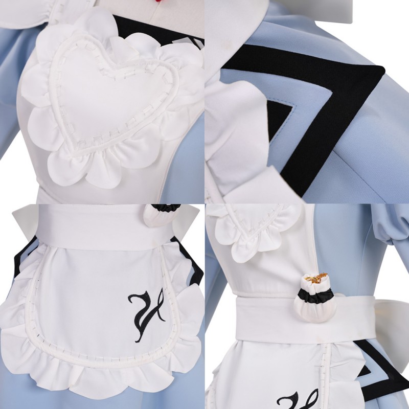 Final Fantasy XIV Blue Suit FF14 Cosplay Costume Women Dress Halloween Outfits