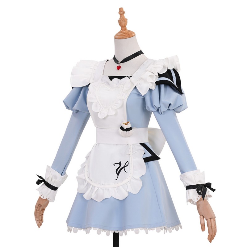 Final Fantasy XIV Blue Suit FF14 Cosplay Costume Women Dress Halloween Outfits