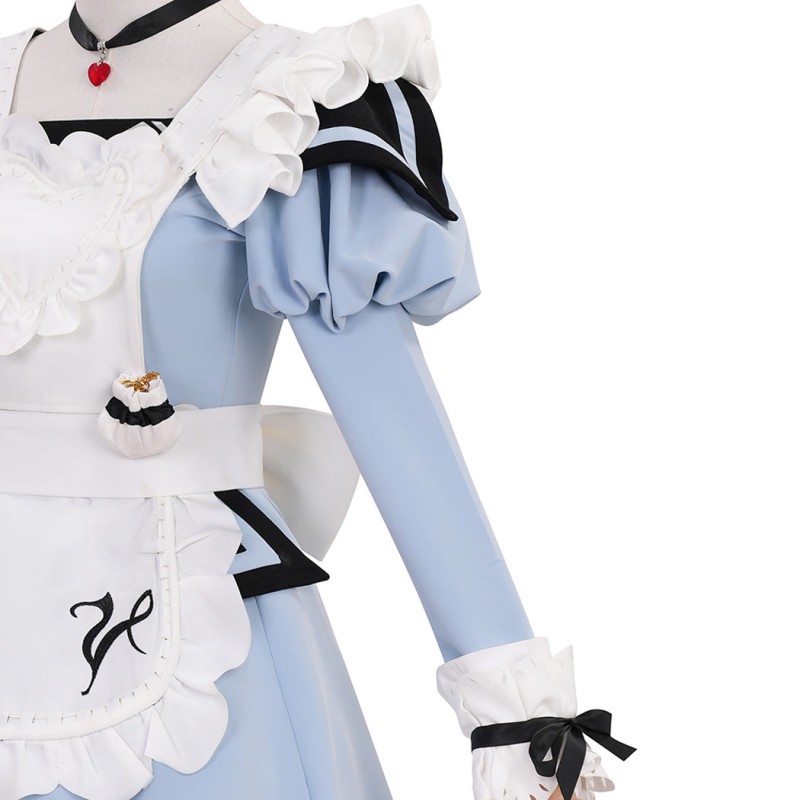 Final Fantasy XIV Blue Suit FF14 Cosplay Costume Women Dress Halloween Outfits