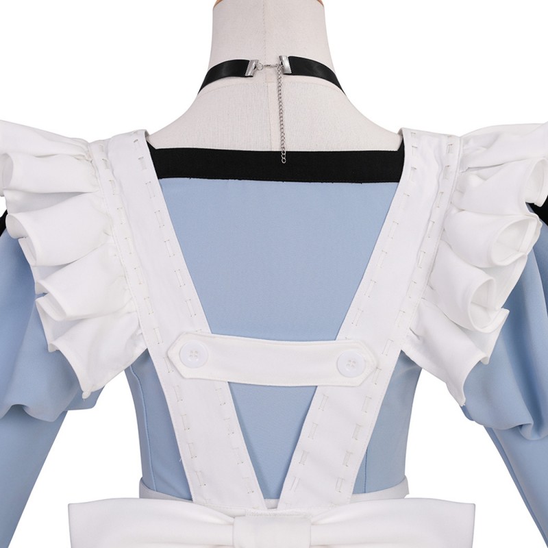 Final Fantasy XIV Blue Suit FF14 Cosplay Costume Women Dress Halloween Outfits