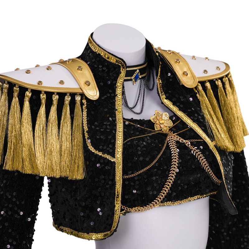 Kpop Demon Hunters Mira Golden Black Suit Jacket Skirt Outfit Cosplay Costume