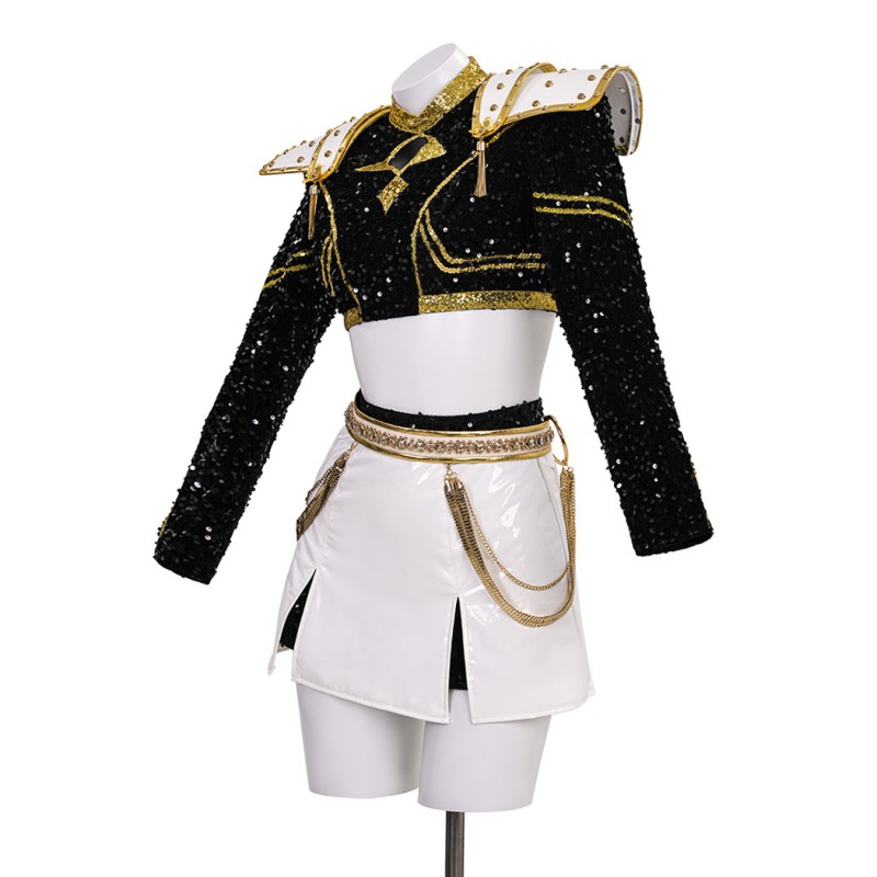 Zoey Cosplay Costume KPop Demon Hunters Halloween Suit Women Golden Outfits