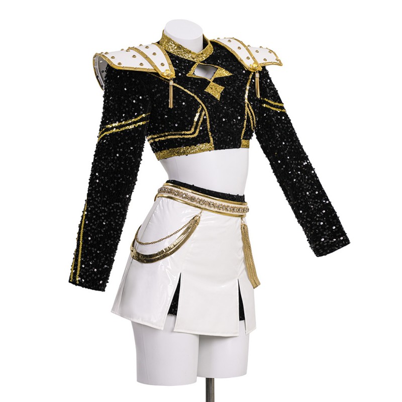 Zoey Cosplay Costume KPop Demon Hunters Halloween Suit Women Golden Outfits