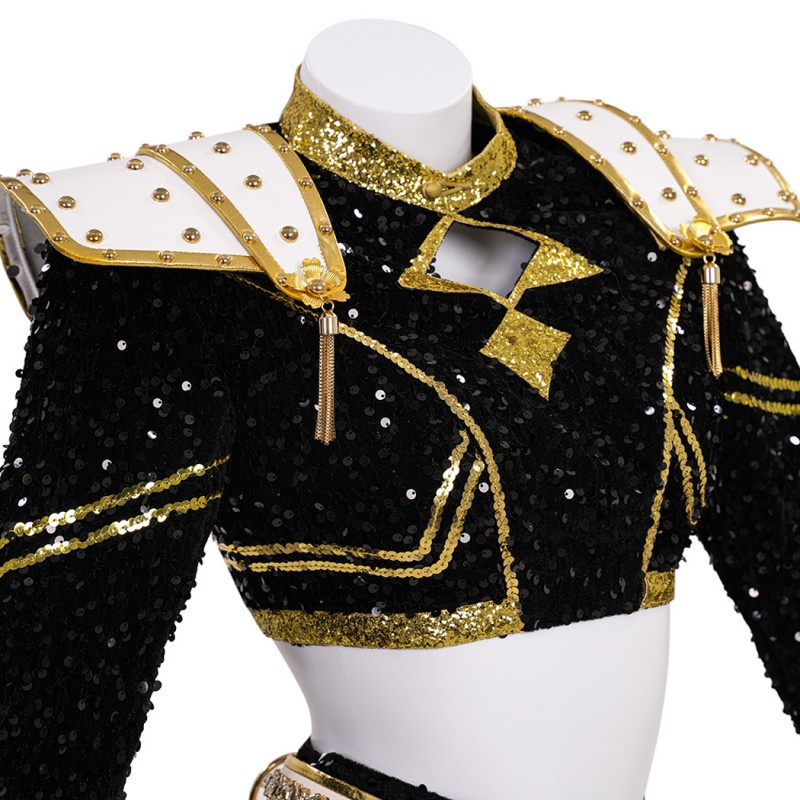 Zoey Cosplay Costume KPop Demon Hunters Halloween Suit Women Golden Outfits