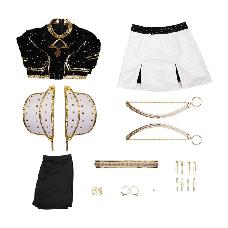 Zoey Cosplay Costume KPop Demon Hunters Halloween Suit Women Golden Outfits