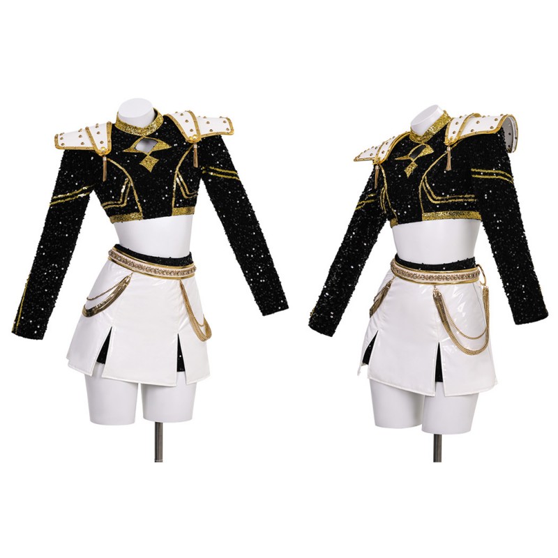 Zoey Cosplay Costume KPop Demon Hunters Halloween Suit Women Golden Outfits