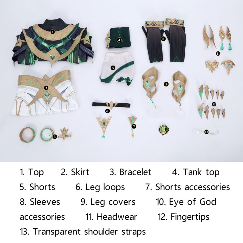 Genshin Impact Nefer Costume Game Cosplay Suit Women Halloween Outfit