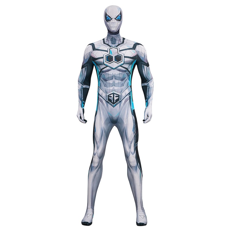 Marvel Rivals Spider-Man Jumpsuit Future Foundation Cosplay Costume Printed Suit