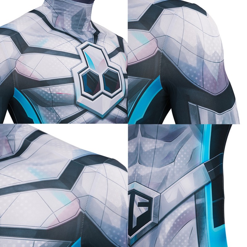Marvel Rivals Spider-Man Jumpsuit Future Foundation Cosplay Costume Printed Suit