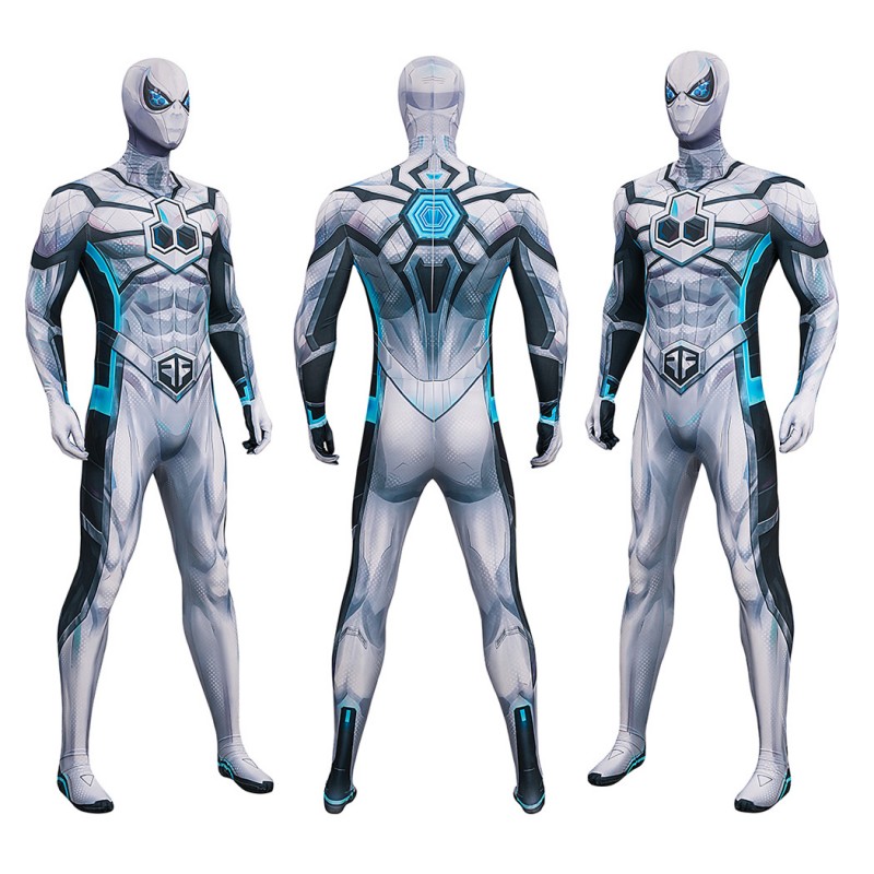 Marvel Rivals Spider-Man Jumpsuit Future Foundation Cosplay Costume Printed Suit