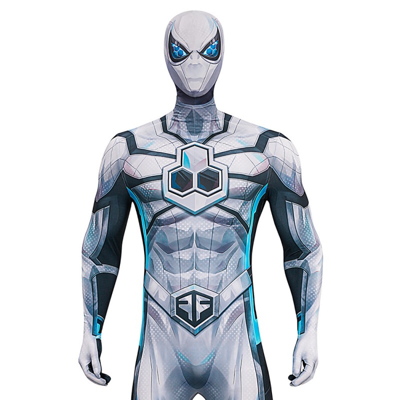 Marvel Rivals Spider-Man Jumpsuit Future Foundation Cosplay Costume Printed Suit