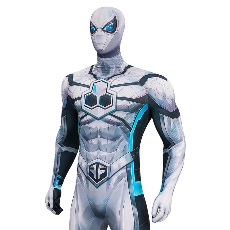 Marvel Rivals Spider-Man Jumpsuit Future Foundation Cosplay Costume Printed Suit