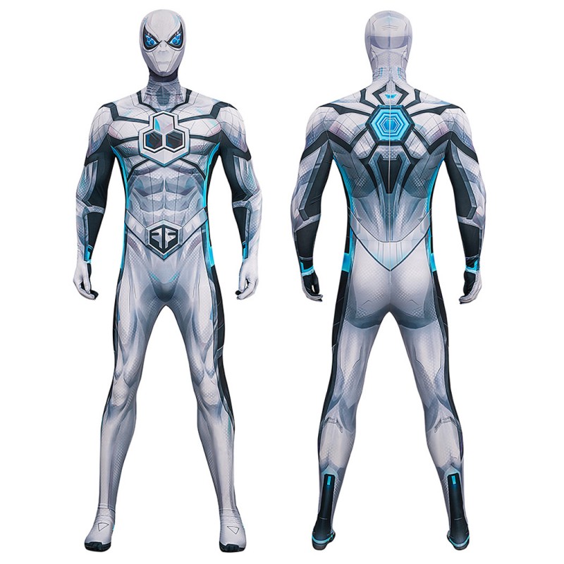 Marvel Rivals Spider-Man Jumpsuit Future Foundation Cosplay Costume Printed Suit