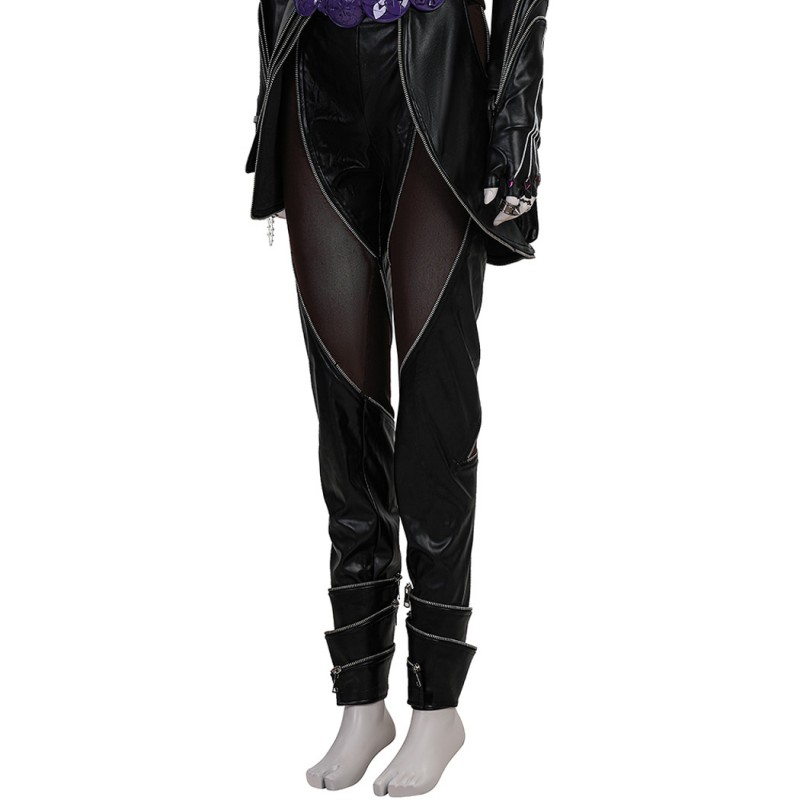 Kpop Rumi Cosplay Costume Black Leather Jacket Women Halloween Suit