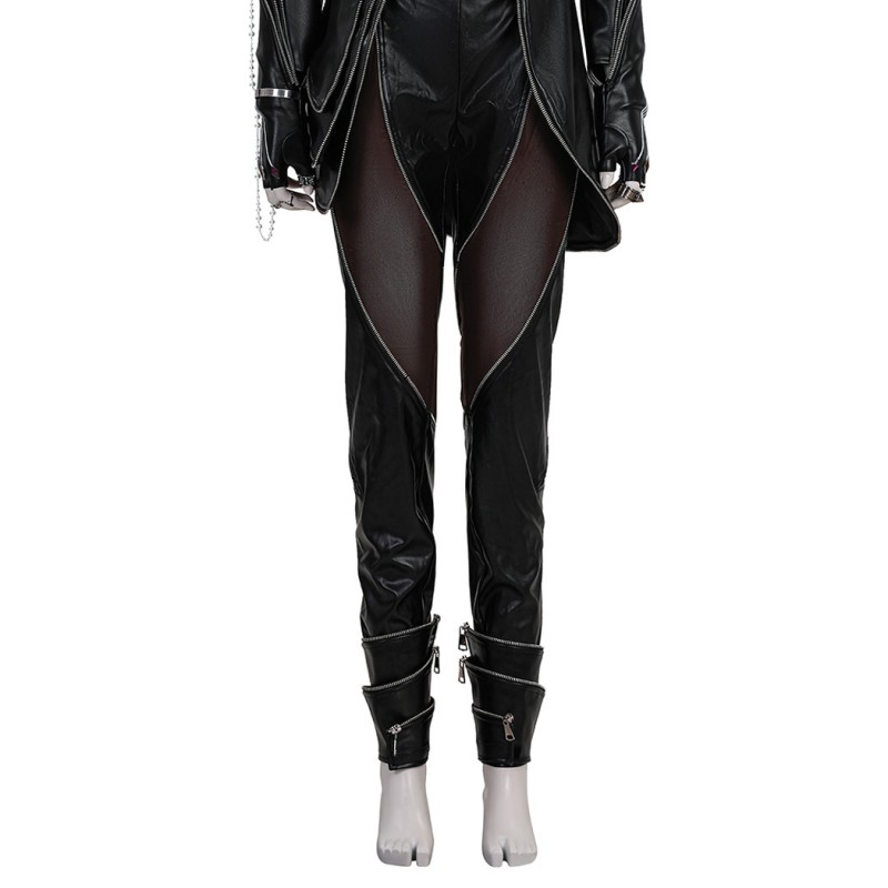 Kpop Rumi Cosplay Costume Black Leather Jacket Women Halloween Suit
