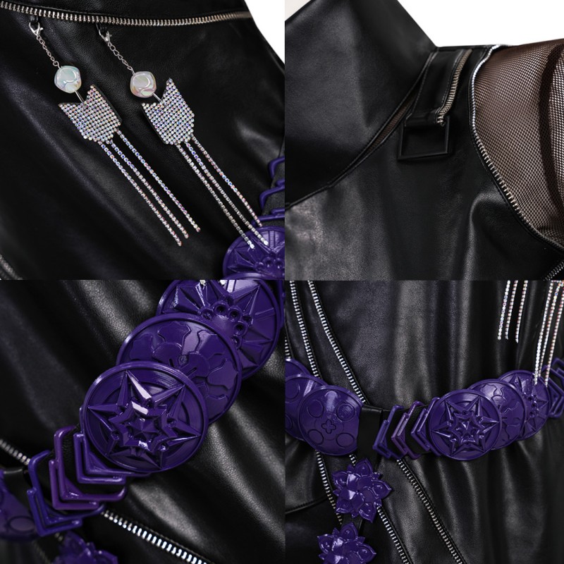Kpop Mira Cosplay Costume Leather Jacket Women Halloween Suit