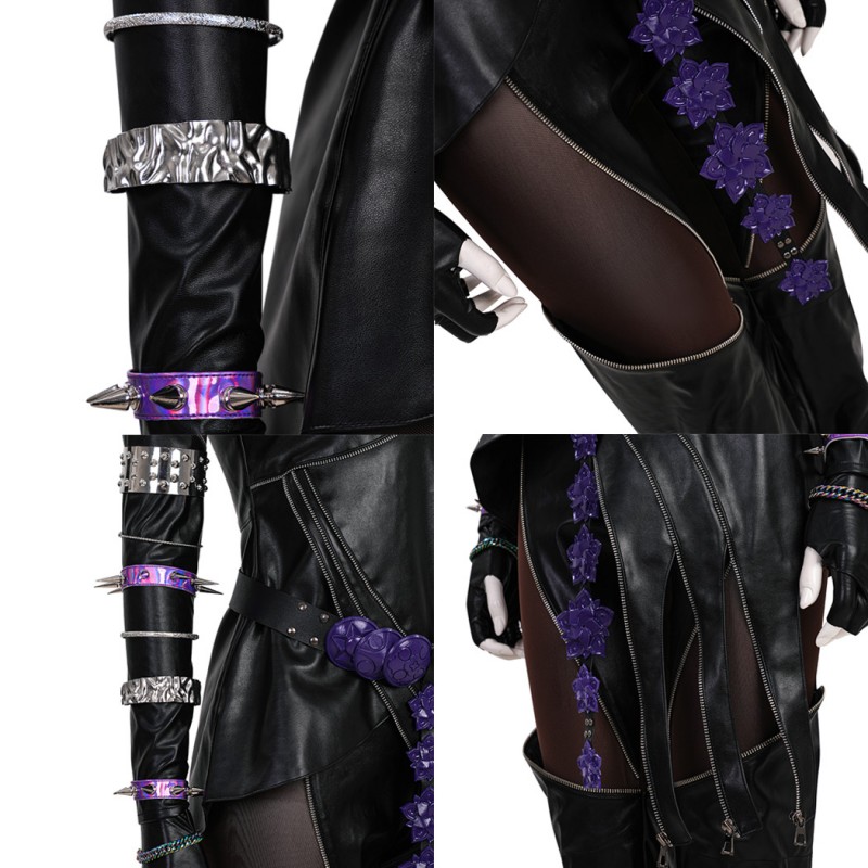 Kpop Mira Cosplay Costume Leather Jacket Women Halloween Suit