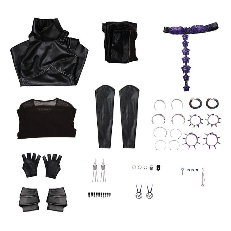 Kpop Mira Cosplay Costume Leather Jacket Women Halloween Suit