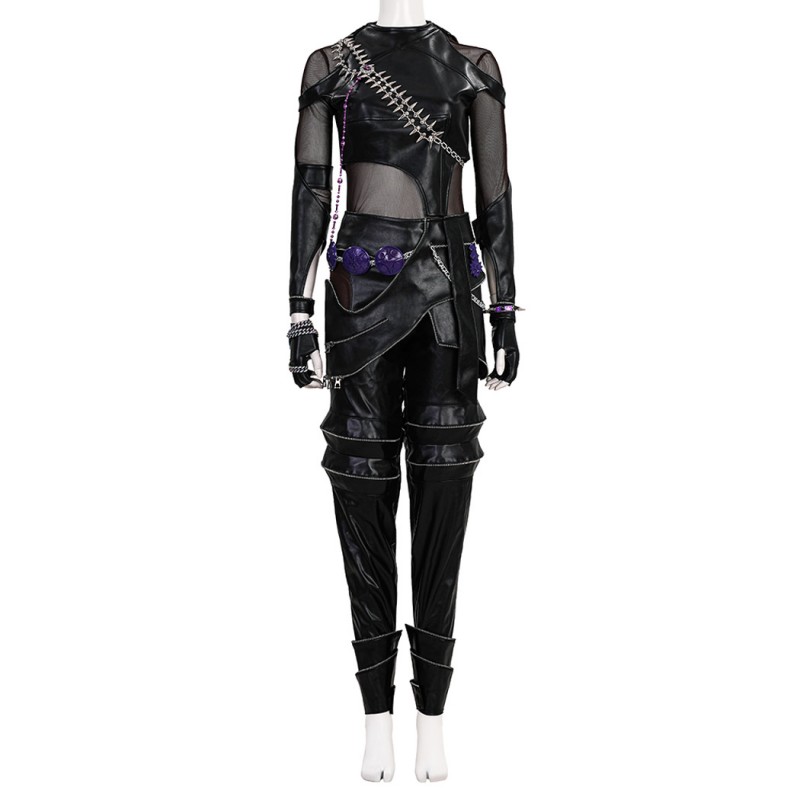 Kpop Zoey Cosplay Costume Black Leather Jacket Women Halloween Suit