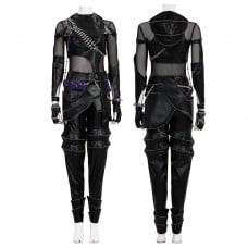 Kpop Zoey Cosplay Costume Black Leather Jacket Women Halloween Suit
