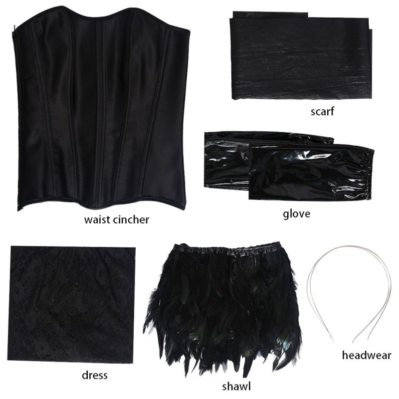 Padmé Amidala Costume Star Wars Cosplay Suit Women Black Dress Outfit