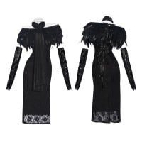 Padmé Amidala Costume Star Wars Cosplay Suit Women Black Dress Outfit