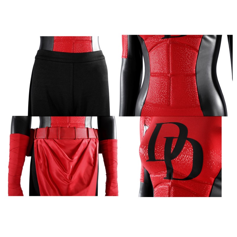 Elektra Natchios Red Costume Daredevil Women Halloween Cosplay Suit