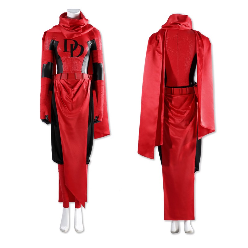 Elektra Natchios Red Costume Daredevil Women Halloween Cosplay Suit